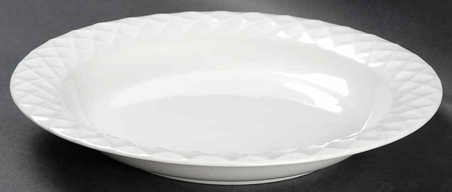 Holiday White Rim Soup Bowl by Thomas-1