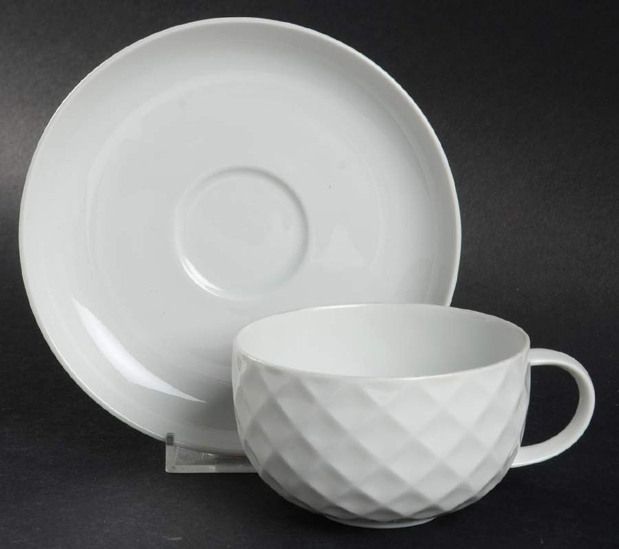 Holiday White Flat Cup & Saucer Set by Thomas-1