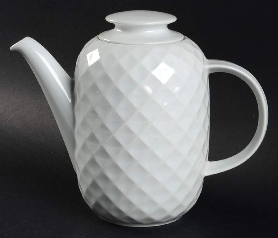 Holiday White Coffee Pot & Lid by Thomas-1