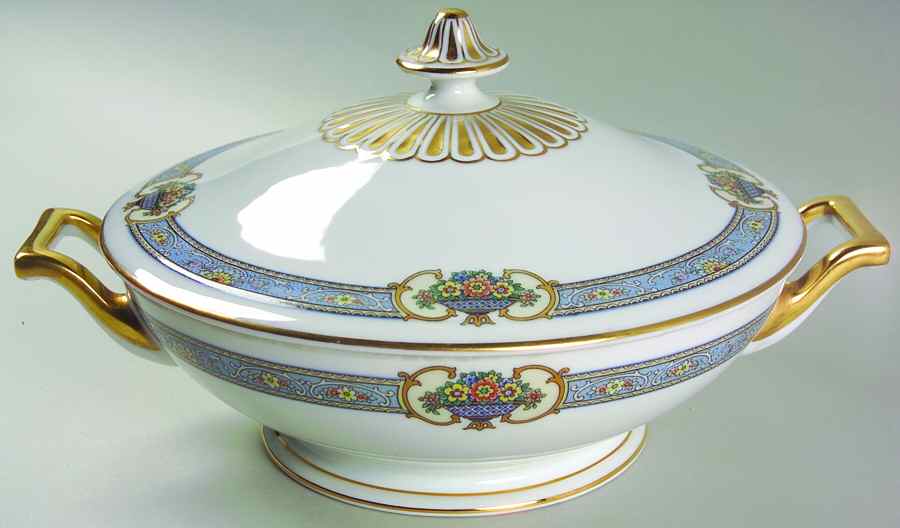 Madison (White Rim) Round Covered Vegetable by Thomas-1