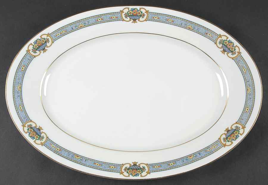 Madison (White Rim) 15" Oval Serving Platter by Thomas-1