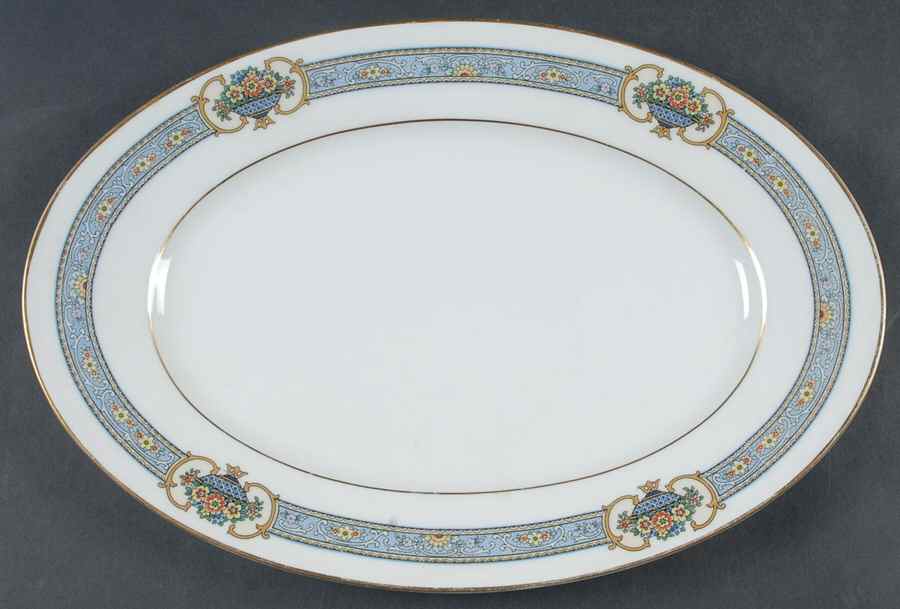 Madison (White Rim) 12" Oval Serving Platter by Thomas-1