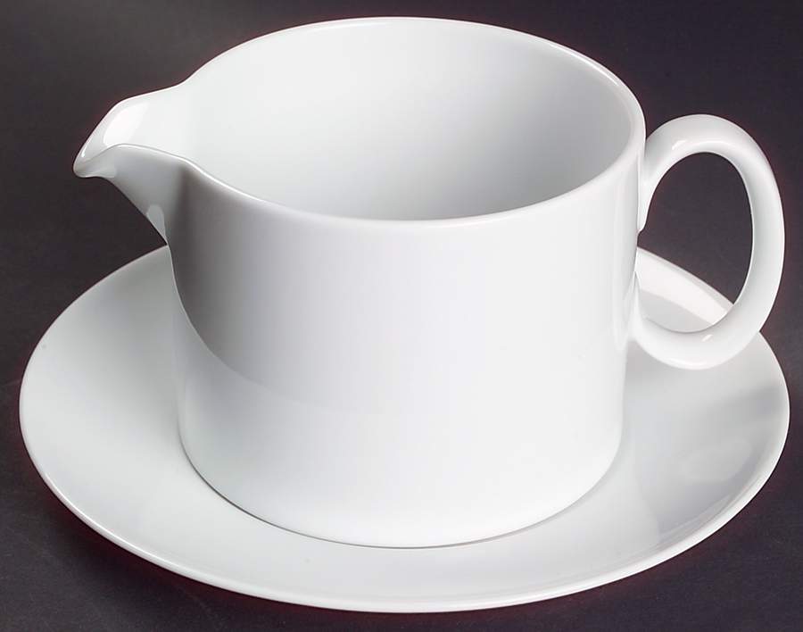 Medaillon White Gravy Boat & Underplate by Thomas-1