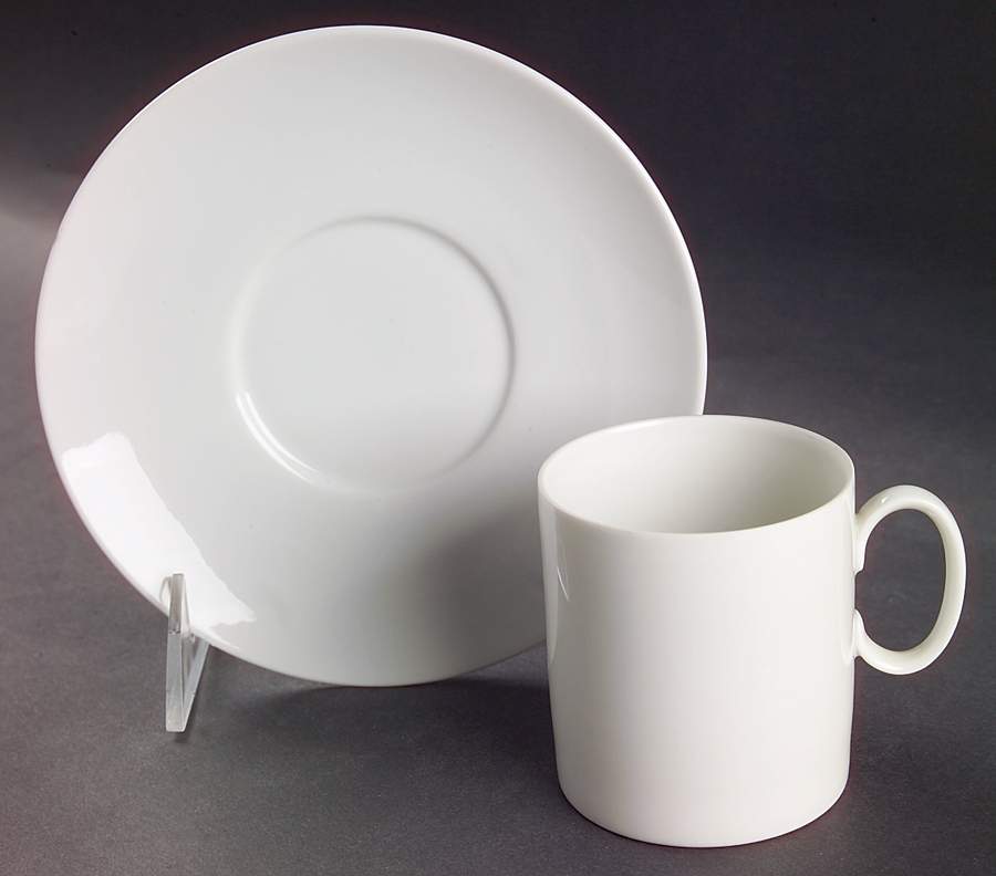Medaillon White Flat Demitasse Cup & Saucer Set by Thomas-1