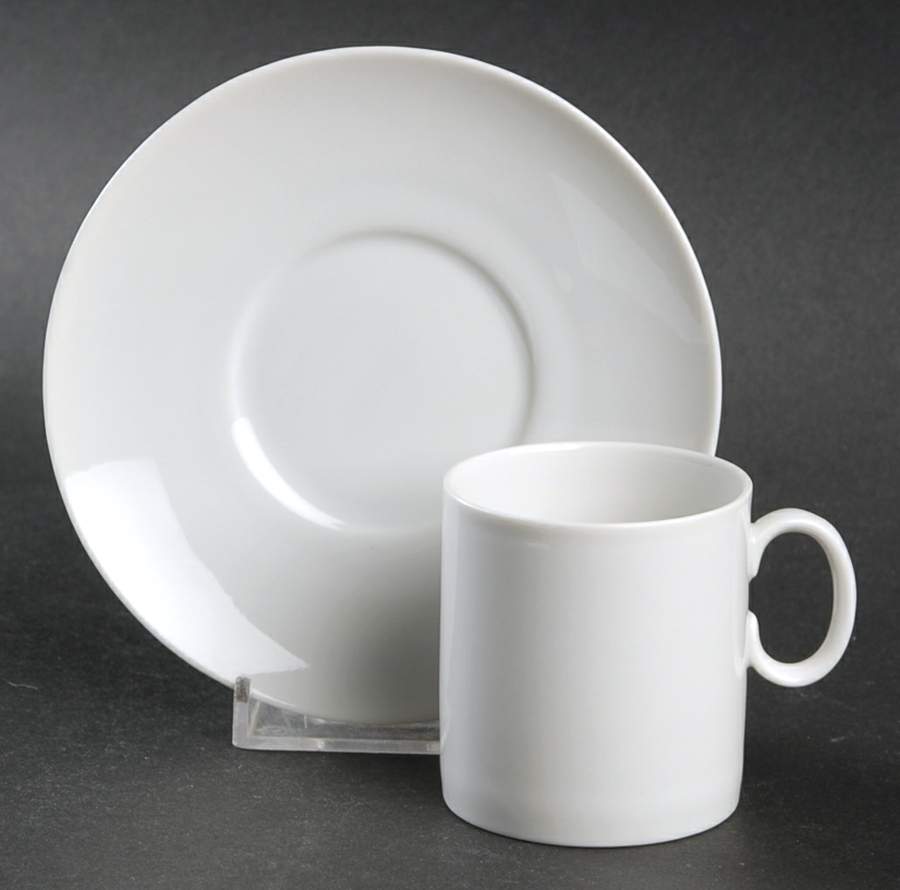 Medaillon White Flat Demitasse Cup & Saucer Set by Thomas-1
