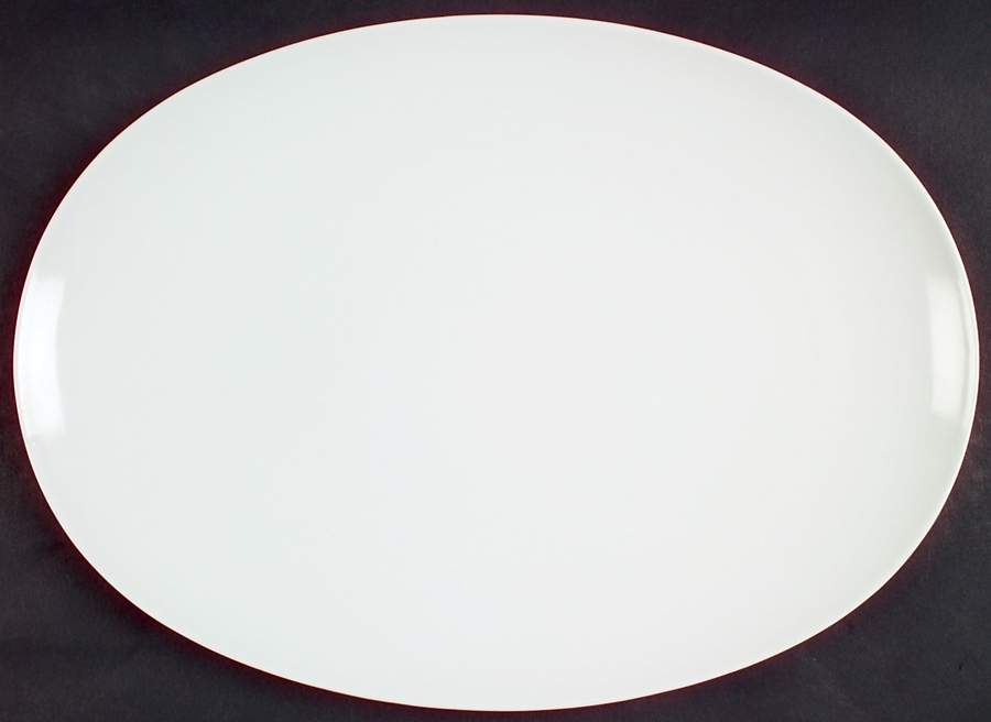 Medaillon White 15" Oval Serving Platter by Thomas-1
