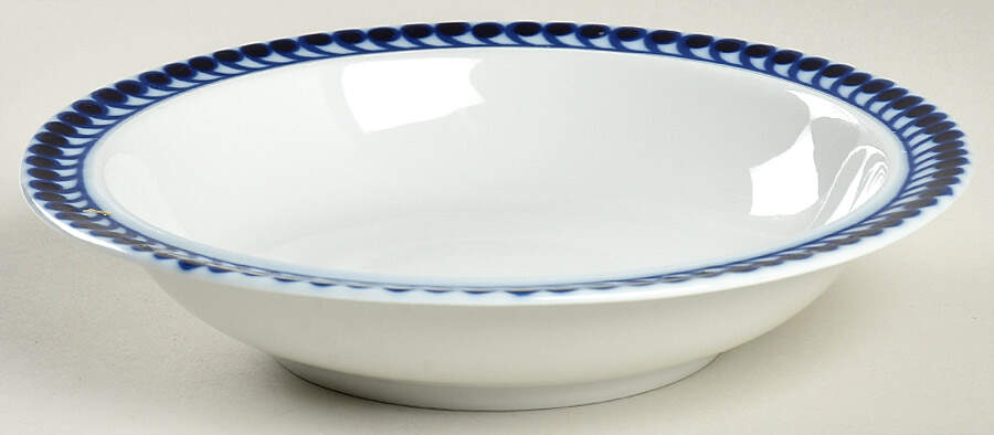 Mermaid (Cobalt Blue & White) Rim Soup Bowl by Thomas-1