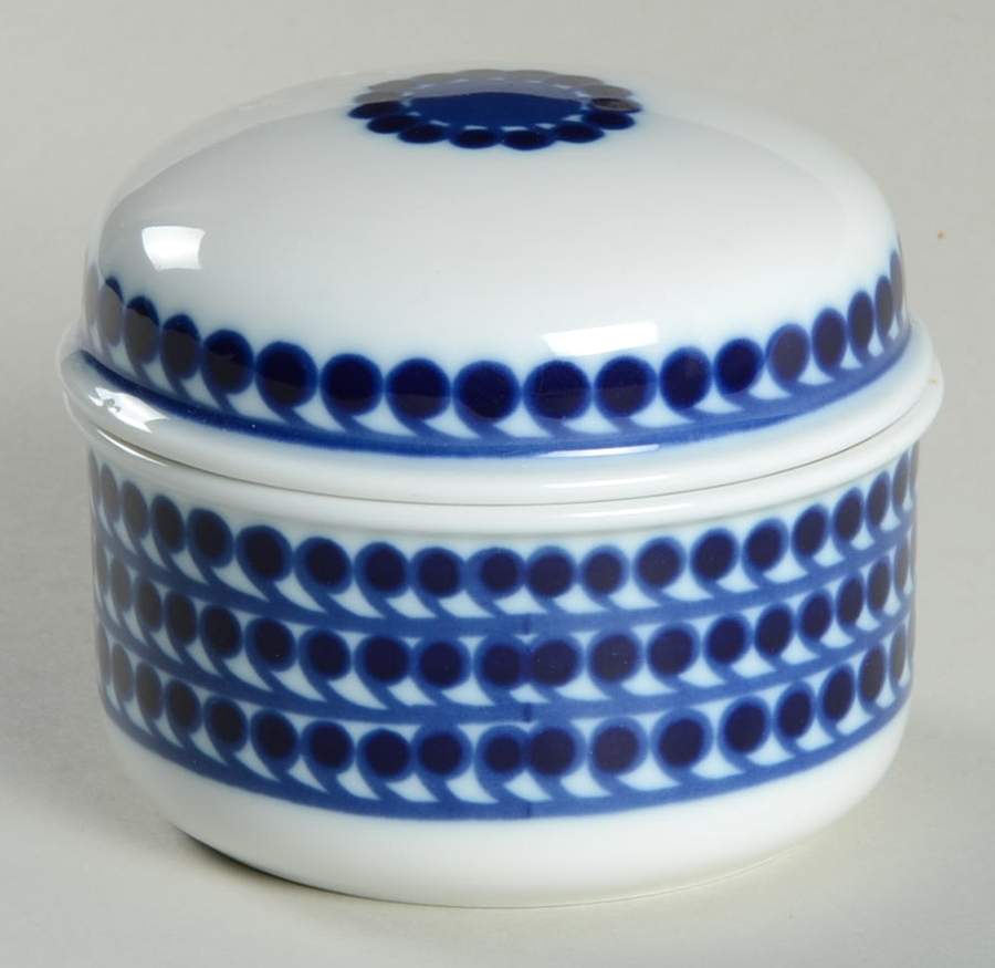 Mermaid (Cobalt Blue & White) Sugar Bowl & Lid by Thomas-1