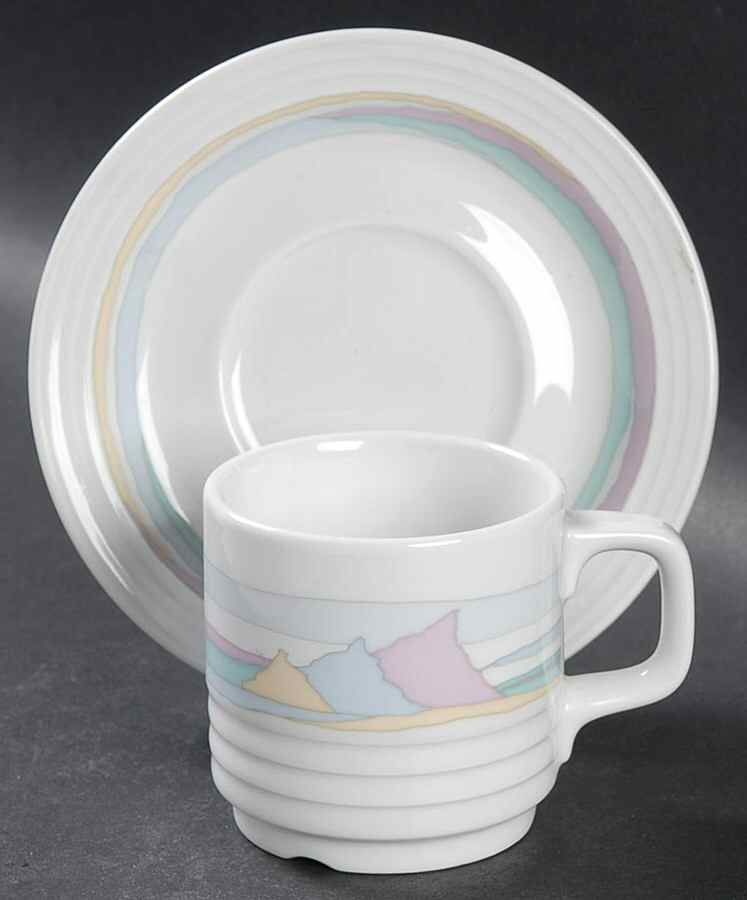 Merian Flat Demitasse Cup & Saucer Set by Thomas-1