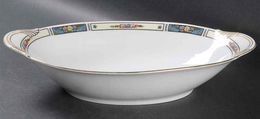Miami (All White Background) 11" Oval Vegetable Bowl by Thomas-1