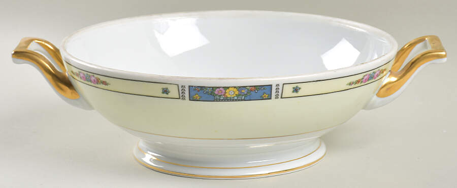 Miami (White with Cream Border) Round Vegetable No Lid by Thomas-1