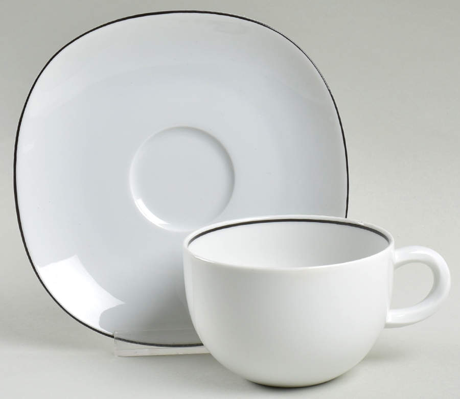 Noire Flat Cup & Saucer Set by Thomas-1
