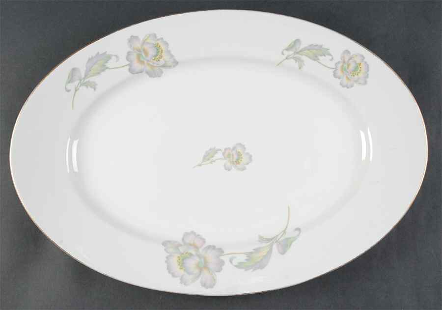 Pastel Poppy (Smooth) 17" Oval Serving Platter by Thomas-1