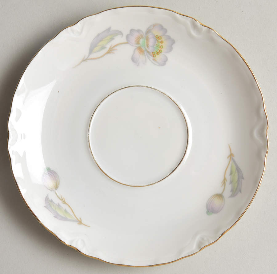 Pastel Poppy (Scallop) Saucer by Thomas-1