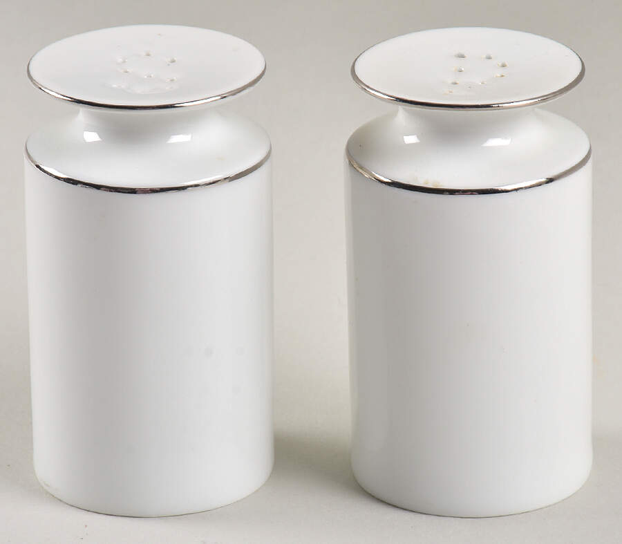 PLATINUM BAND (COUPE) Salt & Pepper Set by Thomas-1