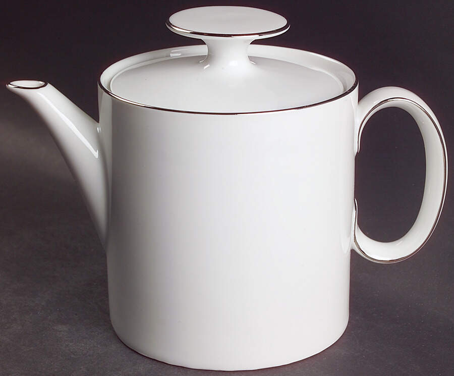 PLATINUM BAND (COUPE) Teapot & Lid by Thomas-1