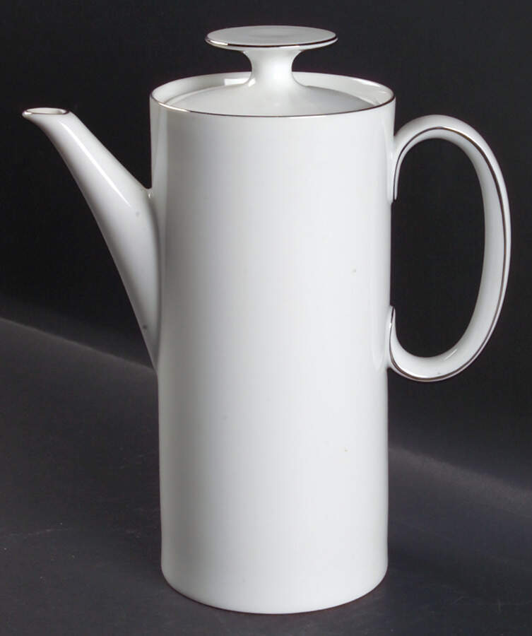 PLATINUM BAND (COUPE) Coffee Pot & Lid by Thomas-1