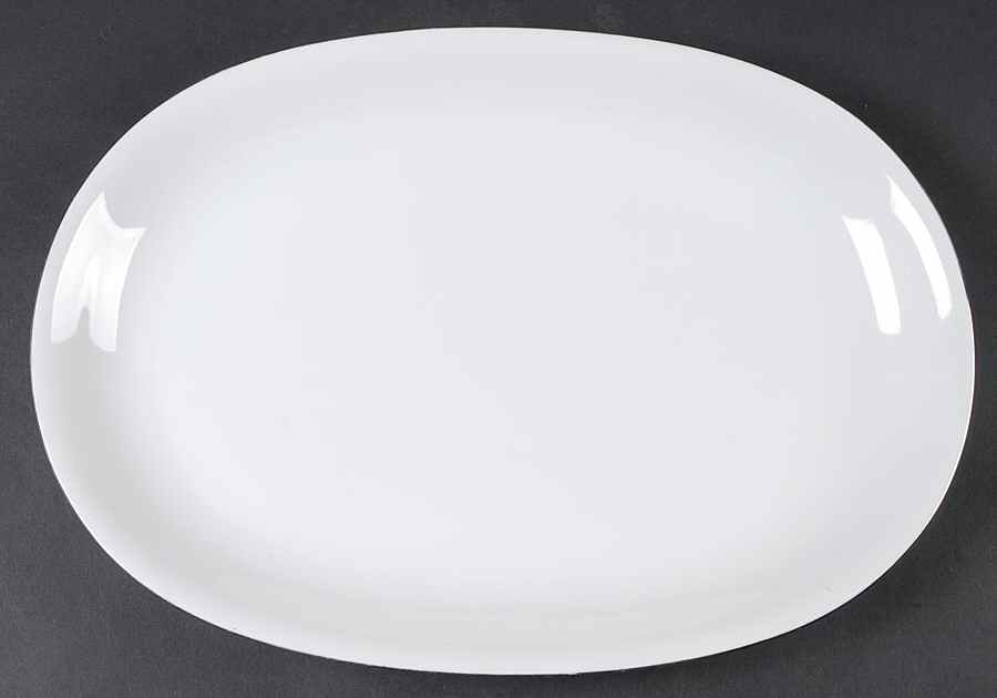 PLATINUM BAND (COUPE) 15" Oval Serving Platter by Thomas-1