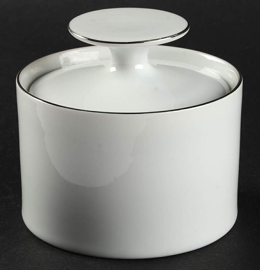 PLATINUM BAND (COUPE) Sugar Bowl & Lid by Thomas-1