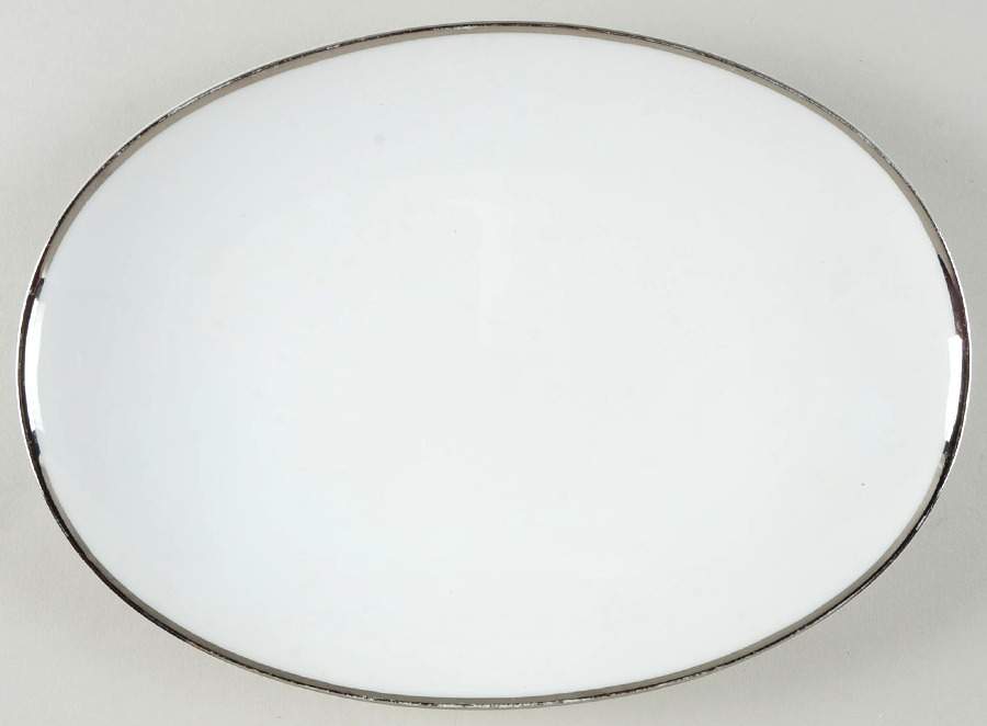 PLATINUM BAND (COUPE) 11" Oval Serving Platter by Thomas-1
