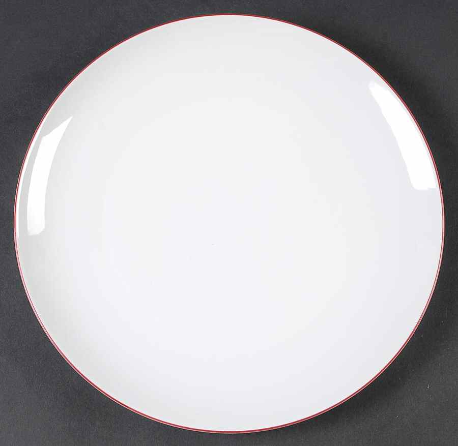 Red Trim Dinner Plate by Thomas-1
