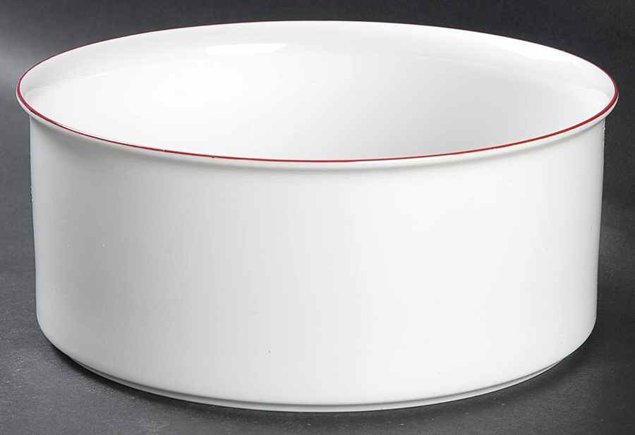 Red Trim 7" Round Vegetable Bowl by Thomas-1