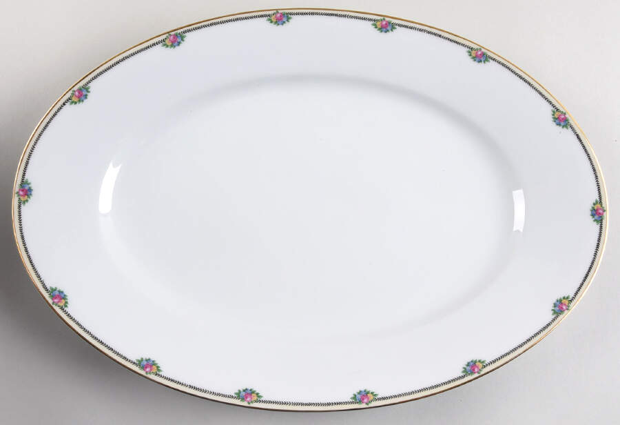 Rose Point 16" Oval Serving Platter by Thomas-1
