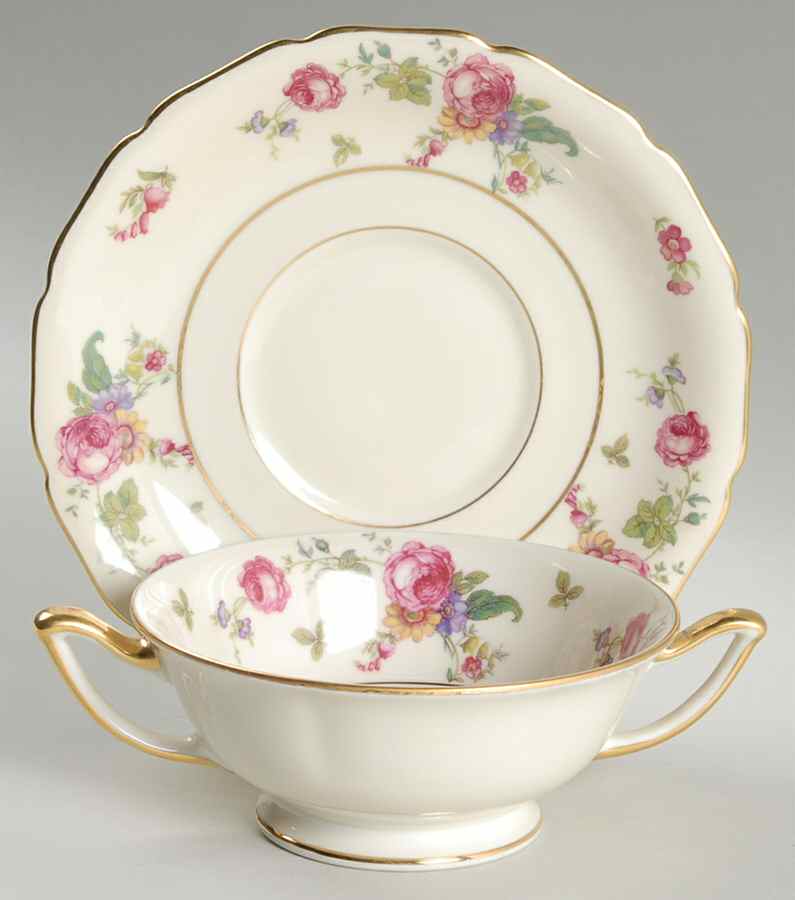 Rosemont Footed Cream Soup Bowl & Saucer Set by Thomas-1