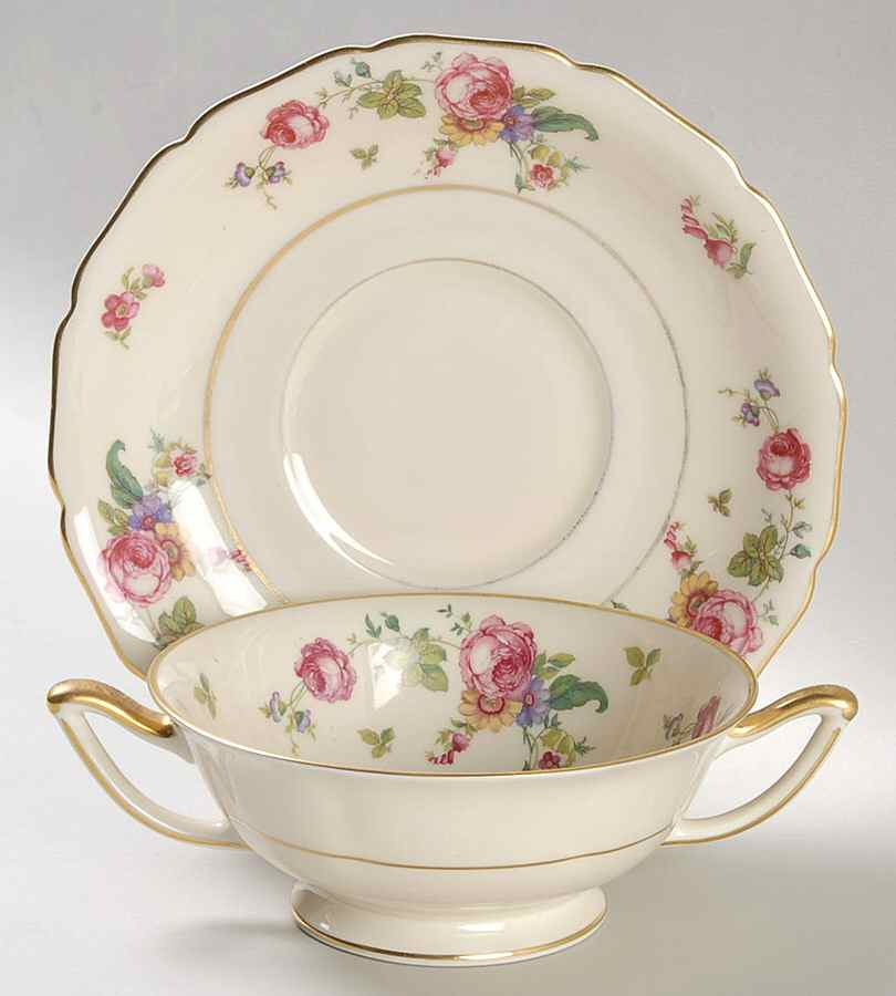 Rosemont Footed Cream Soup Bowl & Saucer Set by Thomas-1