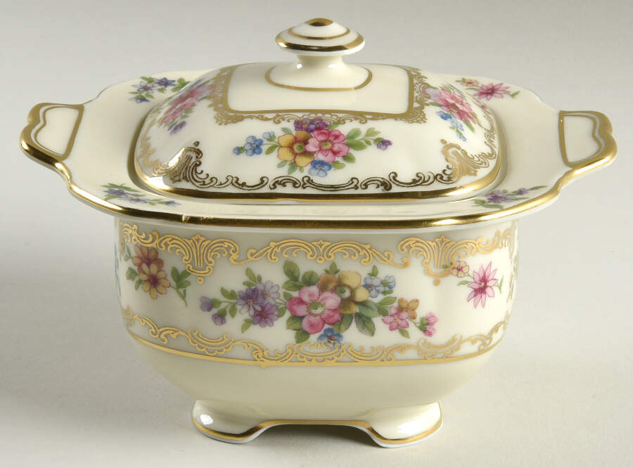 Rosedale Sugar Bowl & Lid by Thomas-1