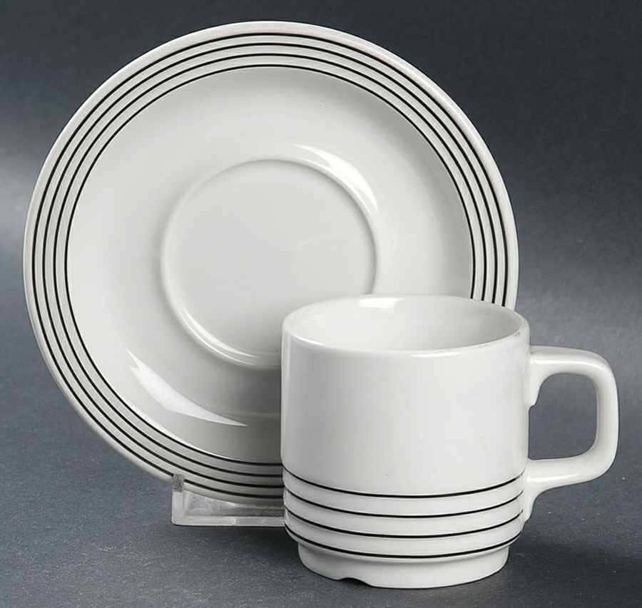 Step Flat Demitasse Cup & Saucer Set by Thomas-1