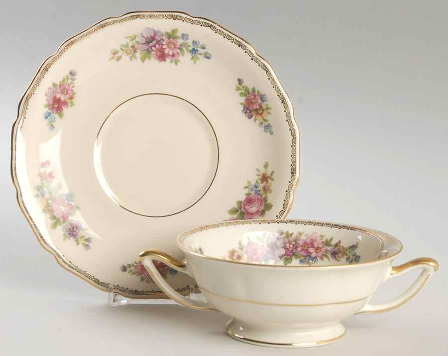 Sylvia Footed Cream Soup Bowl & Saucer Set by Thomas-1