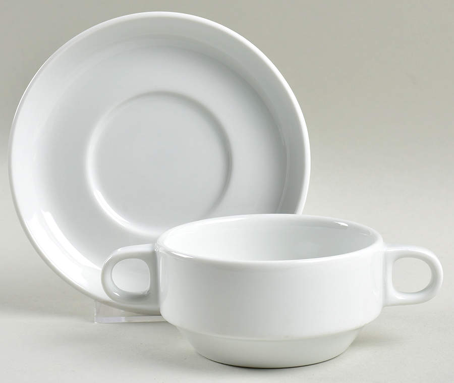 TC100 Flat Cream Soup Bowl & Saucer Set by Thomas-1
