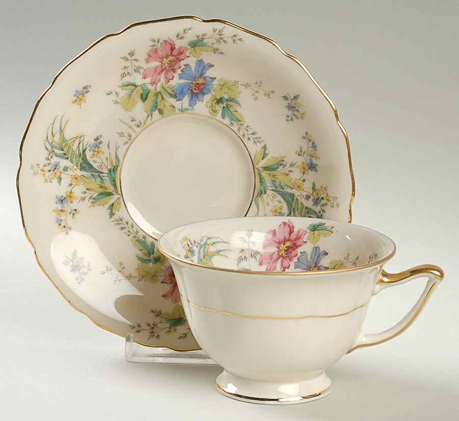 Lady Hamilton Footed Cup & Saucer Set by Thomas-1