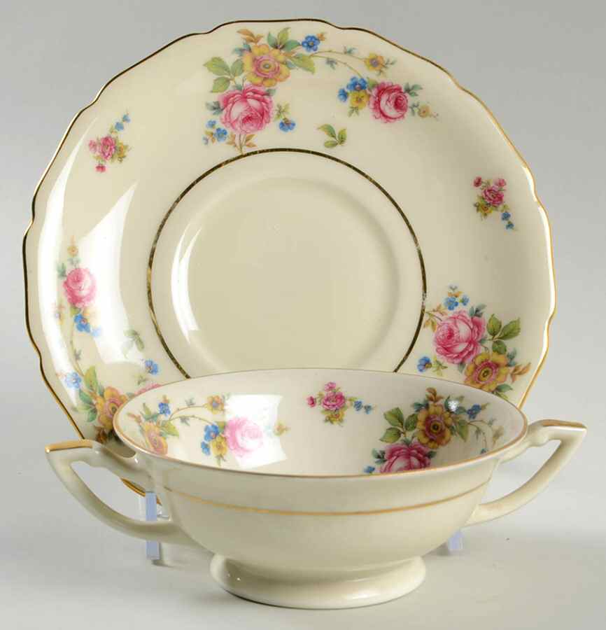 THO31 Footed Cream Soup Bowl & Saucer Set by Thomas-1