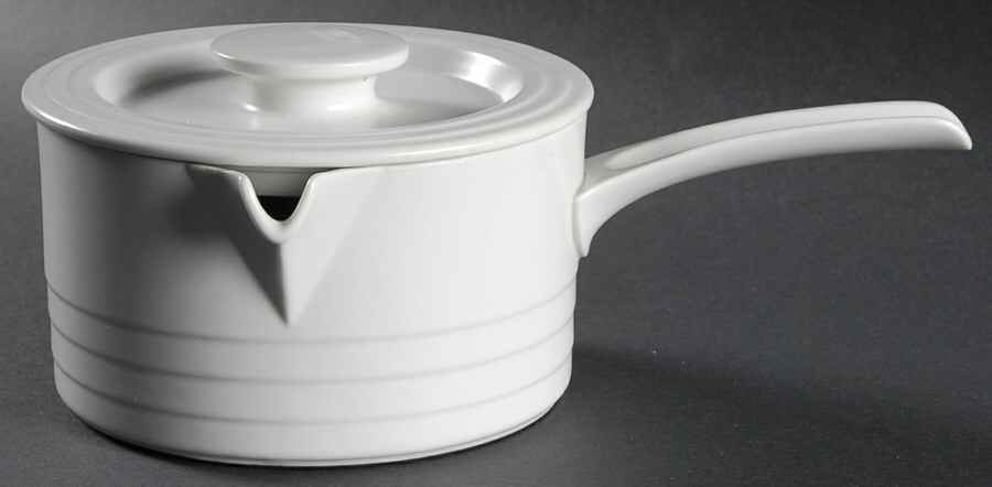 Trio White 1 Quart Saucepan & Lid by Thomas-1
