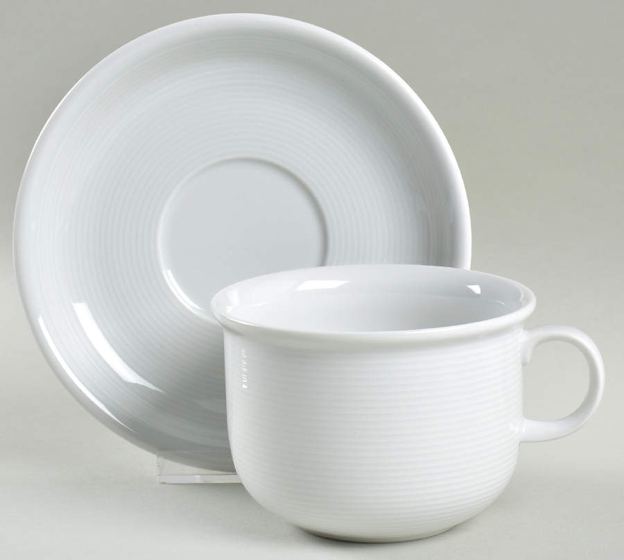 Trend White Breakfast Cup & Saucer Set by Thomas-1