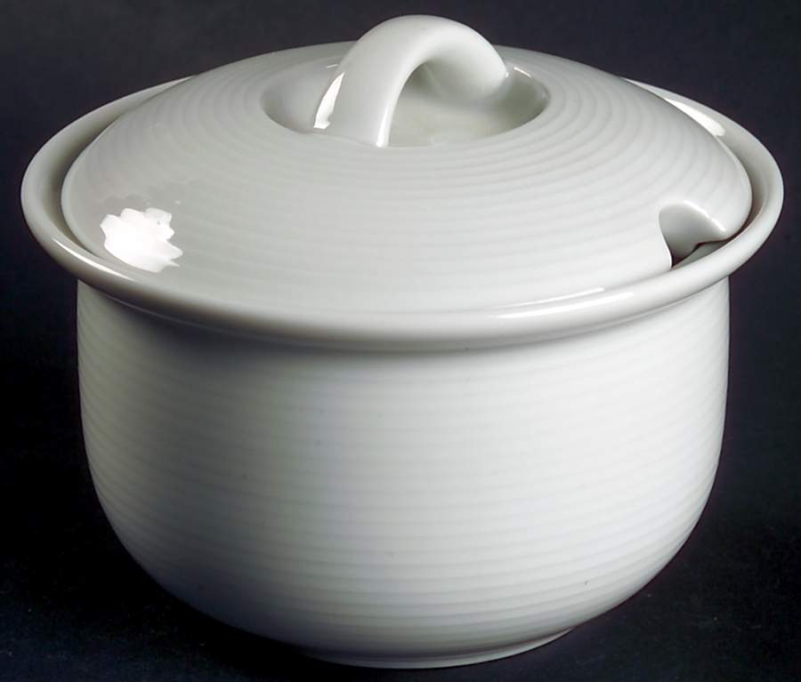 Trend White Sugar Bowl & Lid by Thomas-1