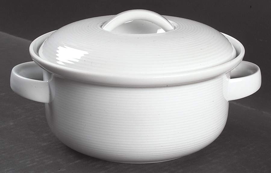 Trend White Round Covered Vegetable by Thomas-1