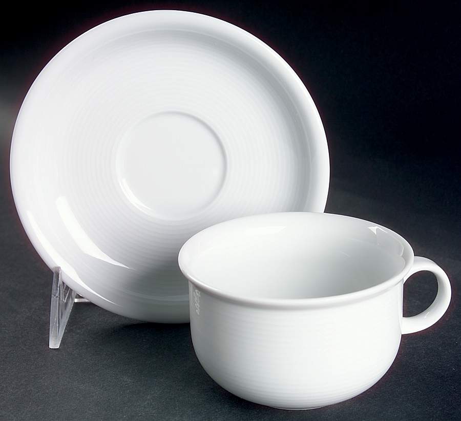 Trend White Flat Cup & Saucer Set by Thomas-1