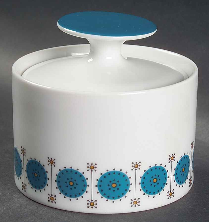 Turquoise Sugar Bowl & Lid by Thomas-1