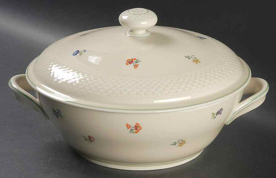 Versailles (Cream Background) Round Covered Vegetable by Thomas-1