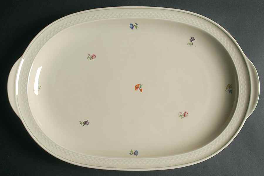 Versailles (Cream Background) 15" Oval Serving Platter by Thomas-1