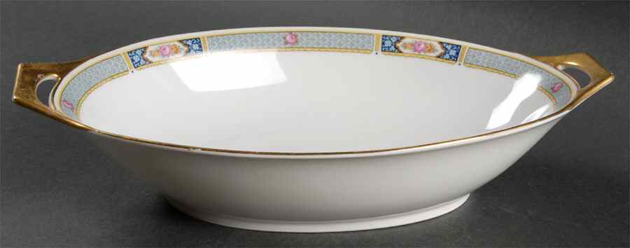 Wales (All White, No Verge) 11" Oval Vegetable Bowl by Thomas-1