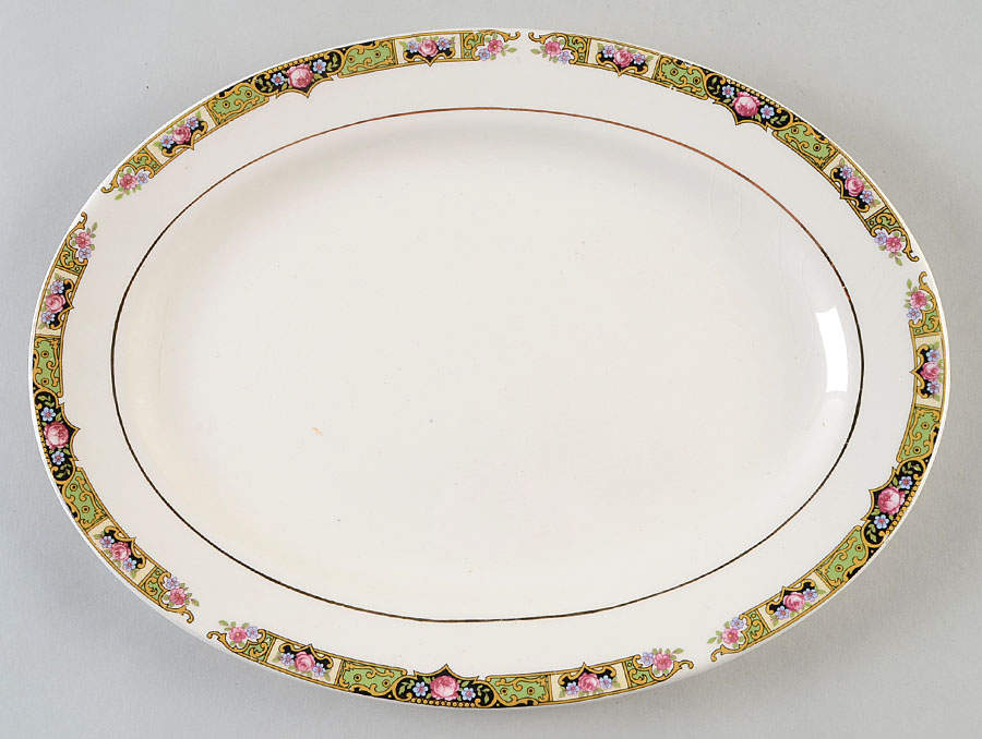 Chartreuse 11" Oval Serving Platter by Thompson-1