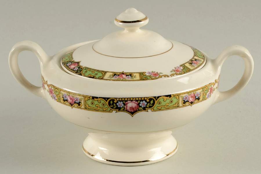 Chartreuse Sugar Bowl & Lid by Thompson-1