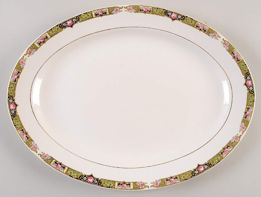 Chartreuse 13" Oval Serving Platter by Thompson-1