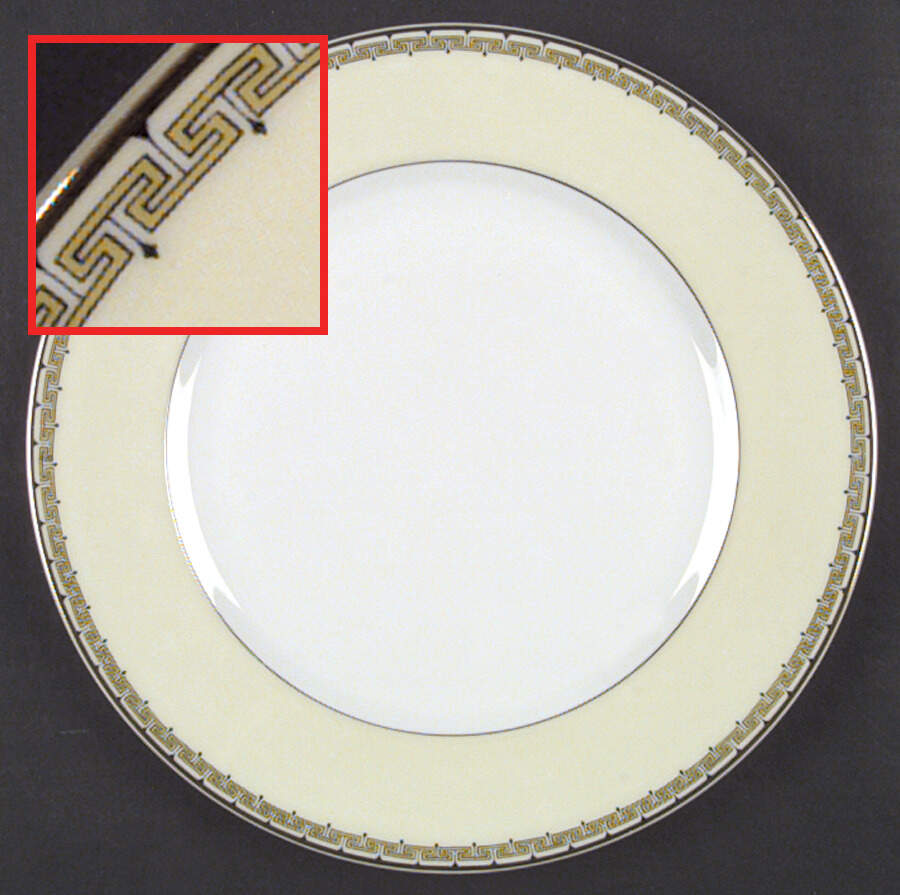 Athena (Yellow Key) Dinner Plate by Thun-1