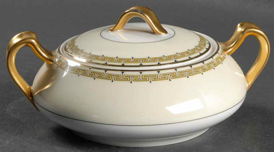 Athena (Yellow Key) Sugar Bowl & Lid by Thun-1
