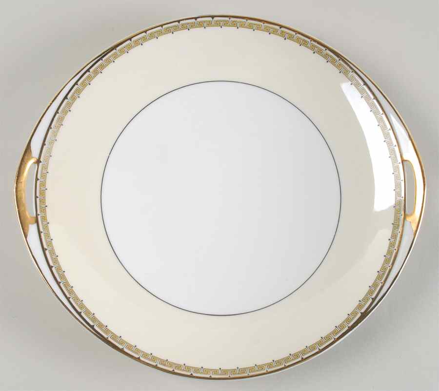 Athena (Yellow Key) Handled Cake Plate by Thun-1